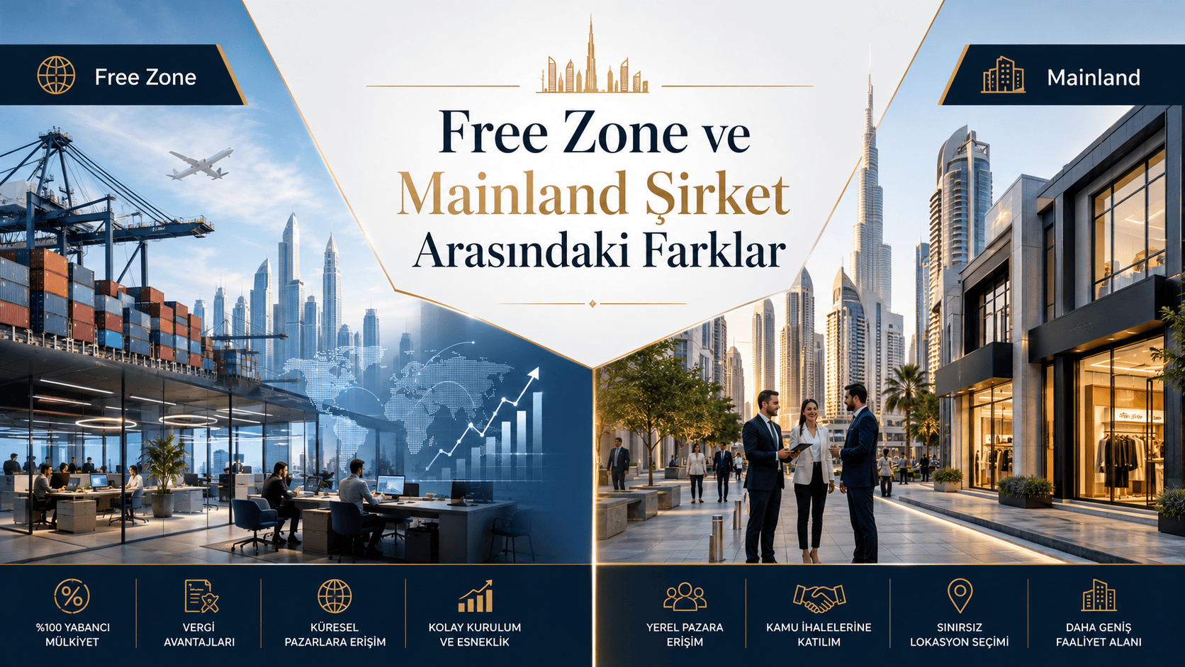 Free Zone ve Mainland şirket arasındaki farklar